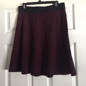 Faux suede purple skirt